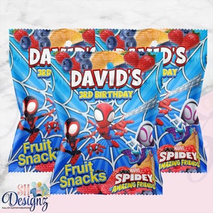 Spidey and His Friends Birthday Party, Spidey and His Friends Party, Spidey Candy Treats, Spidey Theme Party FS
