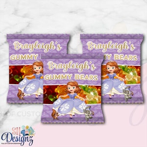 Sofia the First Themed Gummy Bears- Sofia the First- Sofia the First Party- Sofia the First- Sofia the First Birthday Sofia the First GB