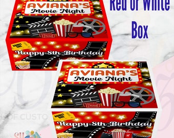 Movie Night Party Theme Boxes, Movies and Chill, Movie Night Party, Movie Birthday Party, Shoe Boxes