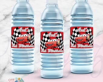 Cars Birthday Party, Cars Party, Cars Drink Labels, Cars Birthday Theme, Cars Water Labels, Lighting McQueen