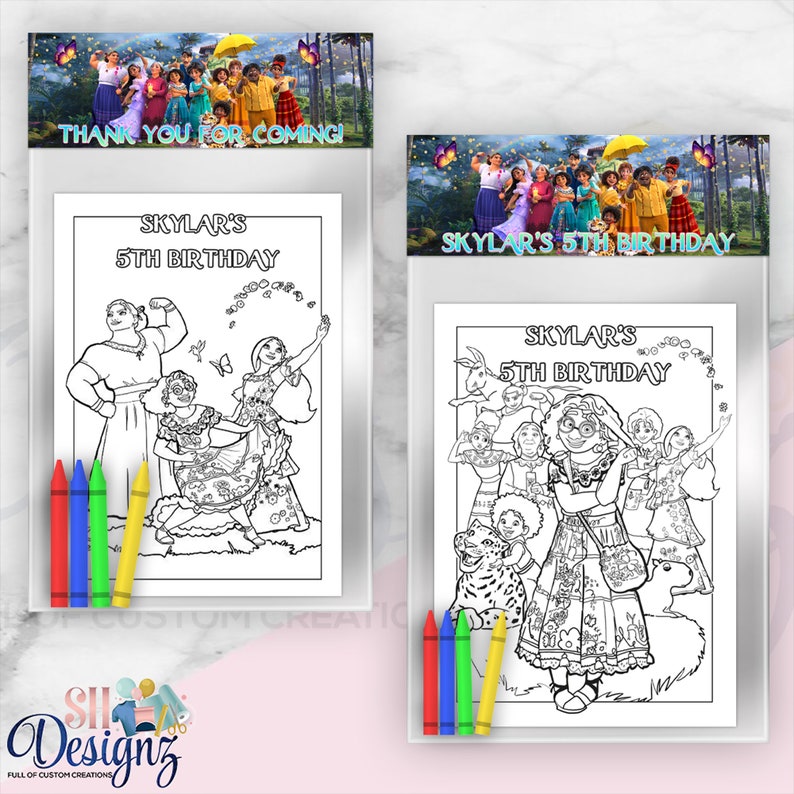 Encanto Coloring Packs Encanto Birthday Party Encanto - Etsy