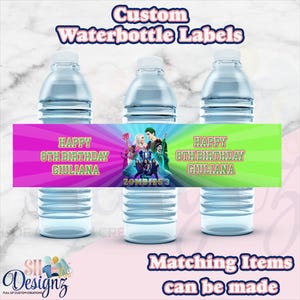 Zombies 3 Birthday Party Water Labels,  Zombies 3, Zombies Theme, Zombies Party, Zombies2 Favor, Zombies 3 Decorations