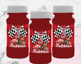 Cars Birthday Bubbles-Cars Birthday Party- Cars Birthday Favors- Cars