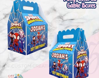 Spidey and his amazing friends Birthday Party Gable Boxes, Spidey Party, Spidey Birthday Spray