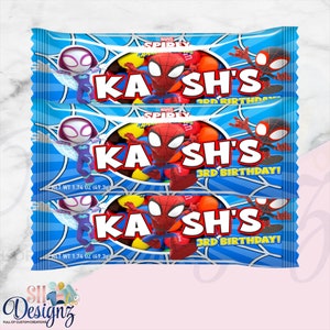 Spidey and His Friends Birthday Party Candies, Spidey Birthday,  Spidey Candy Favors Treats, Spidey Party, Spidey Candies