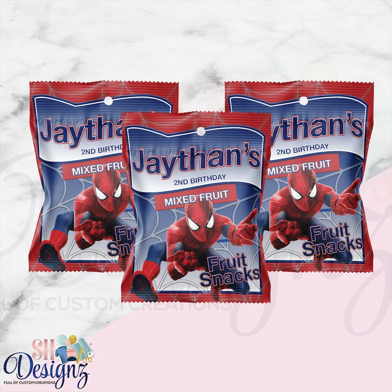 Spiderman Party Spiderman Birthday Party candies Favors Treats Spider-Man FS Spiderman