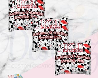 101 Dalmatians Birthday Party, Gummy Fish Favors, ( digital)