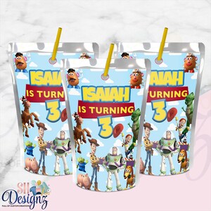 Toy Story Drink Labels, Toy StoryBirthday Party, Toy Story Labels Stickers