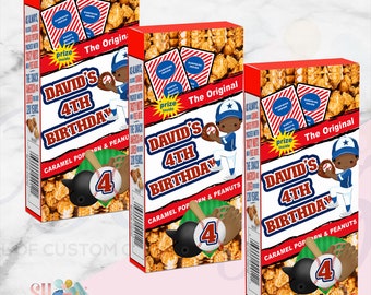 Baseball Popcorn - Baseball Party - Baseball Birthday - Baseball Birthday Party - Baseball Theme- Baseball Birthday Theme