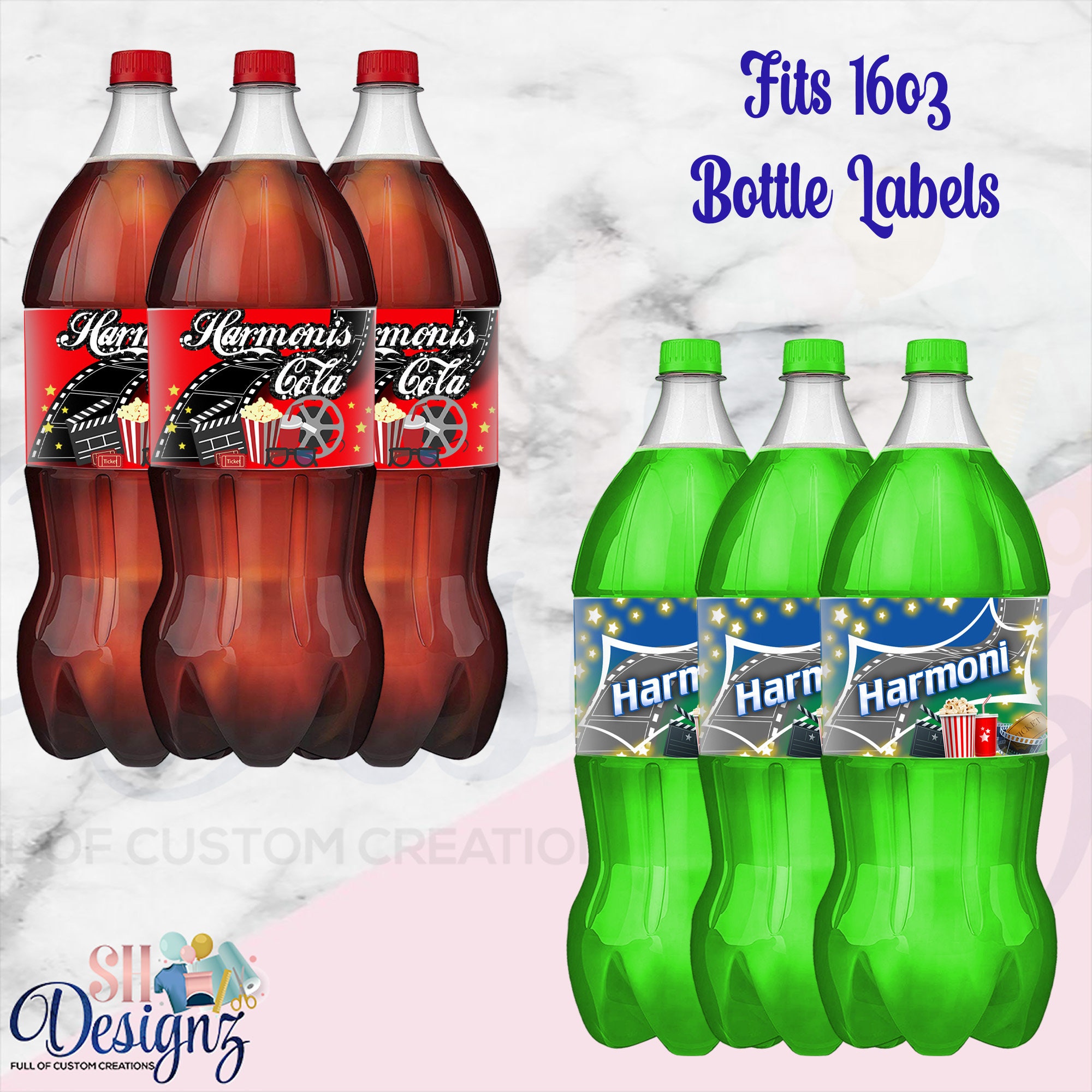 Movie Night Party Drink Labels, Movie Time Pop Labels , Movie and Chill, Movie Birthday Party, Movie Party Pop, Soda Labels
