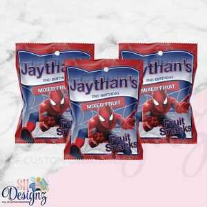 Spiderman Birthday Party candies Favors Treats, Spiderman Party, Spiderman, Spider-Man FS