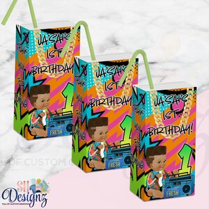 Fresh Prince Birthday Party Drink Labels, Fresh Prince Birthday Fresh Prince Treats, Fresh Prince Party Juice Labels stickers