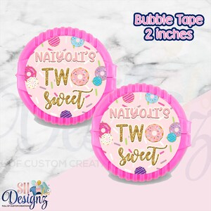 Two Sweet Pink Bubble Gum Labels - Two Sweet Pink Party - Two Sweet Party - Two Sweet Birthday Party - Two Sweet Theme-