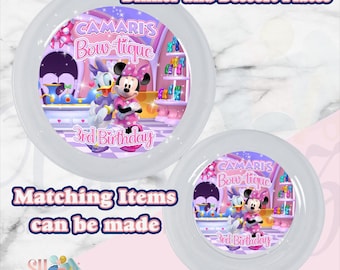 Minnie Mouse Bowtique Birthday Plates, Minnie Mouse Bowtique Birthday Party, Minnie Mouse Birthday Party