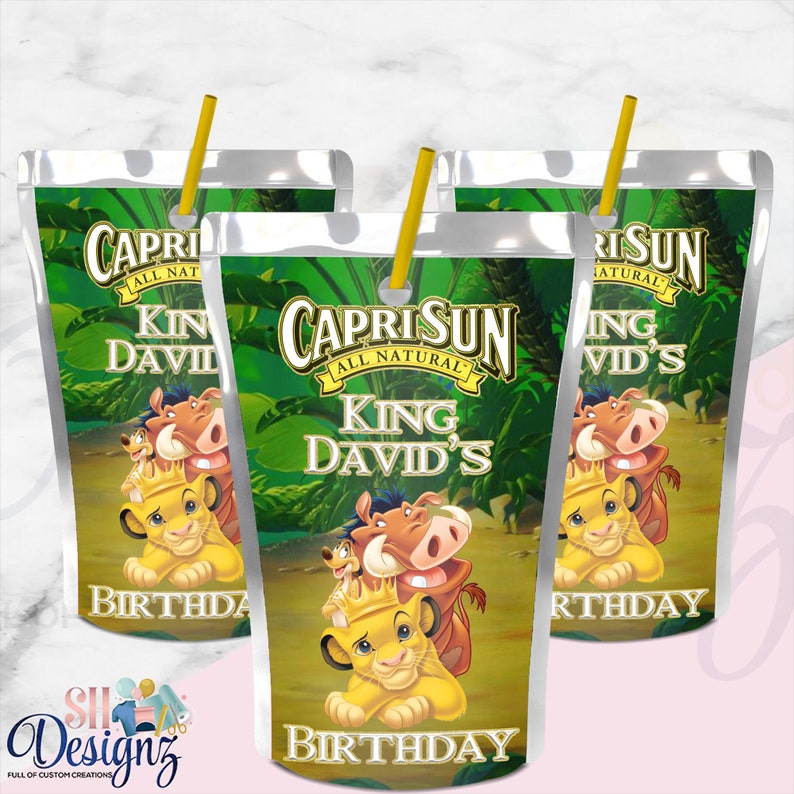 Lion King Juice Labels Lion King Birthday Party Lion King ...