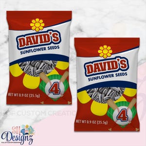 Baseball Theme Sunflower Seed Favors ( Digital )