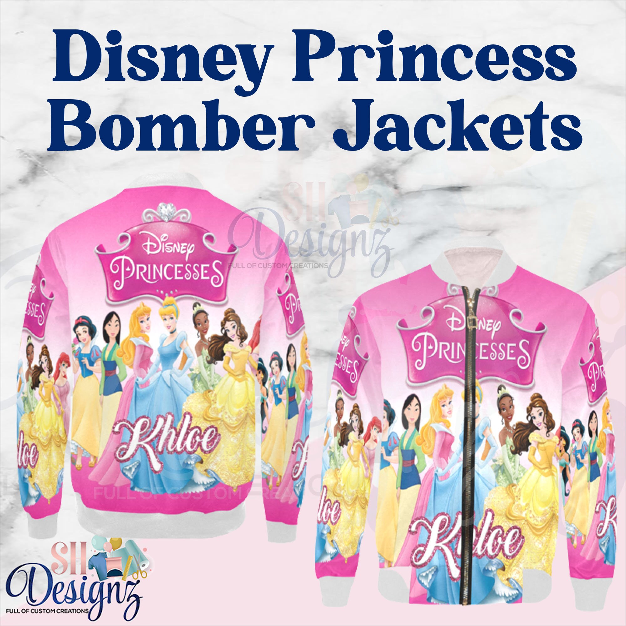 Princess Jackets Princess Custom Jackets Princess Coats Princess Theme Gift Princess Birthday Gifts Etsy