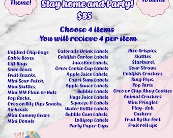 Home Party Party Package, Stay at home Party, Birthday Party At home, Small Party Packs, Small Birthday Party Pack 4 of 4