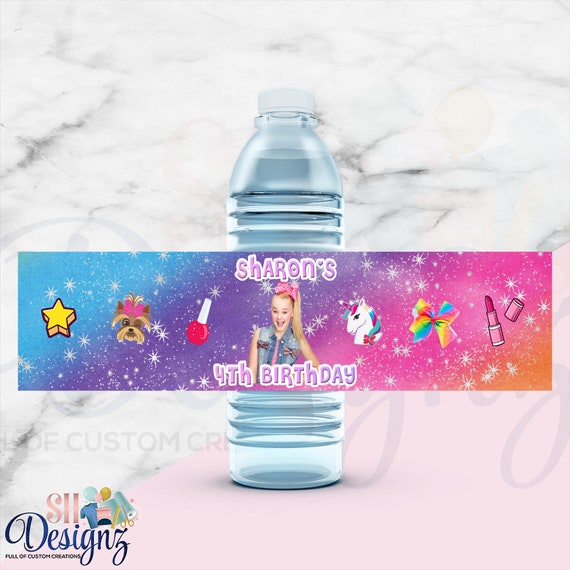 Jojo Siwa Water Labels- Jojo Siwa Birthday Favors-Jojo Siwa Printed- Digital
