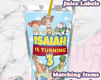 Toy Story Drink Labels, Toy Story Birthday Party, Toy Story Labels Stickers, Toy Story 3rd Birthday