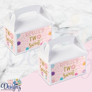 Two Sweet Gable Boxes -Two Sweet Party- Two Sweet Birthday Party -Two Sweet Theme- Two Sweet Birthday Theme