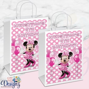 Minnie Mouse Gift Bags - Minnie Mouse Party - Minnies Boutique Birthday Party - Minnie Mouse Birthday Theme, Minnie Mouse Party Favor