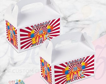 Circus Gable Boxes - Circus Birthday  Party - Circus Party - Carnival Birthday Party - Carnival Theme- Circus Birthday Theme