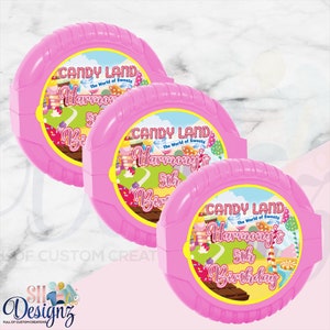 Candy Party Bubble Tape Labels, Candy Theme, Sweets and Treats Party, Candy Birthday Party , Candy Birthday Party Labels