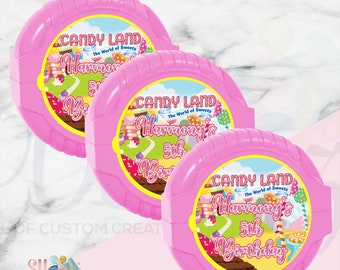 Candy Party Bubble Tape Labels, Candy Theme, Sweets and Treats Party, Candy Birthday Party , Candy Birthday Party Labels