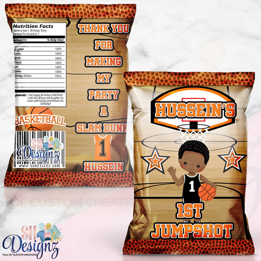 Basketball Chip Bags Birthday Party, Basketball Party, Basketball Theme