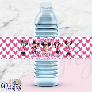 Minnie Mouse Birthday Party Water Labels, Minnie and Micky Mouse , minnie mouse party favors Party, minnie mouse party favors