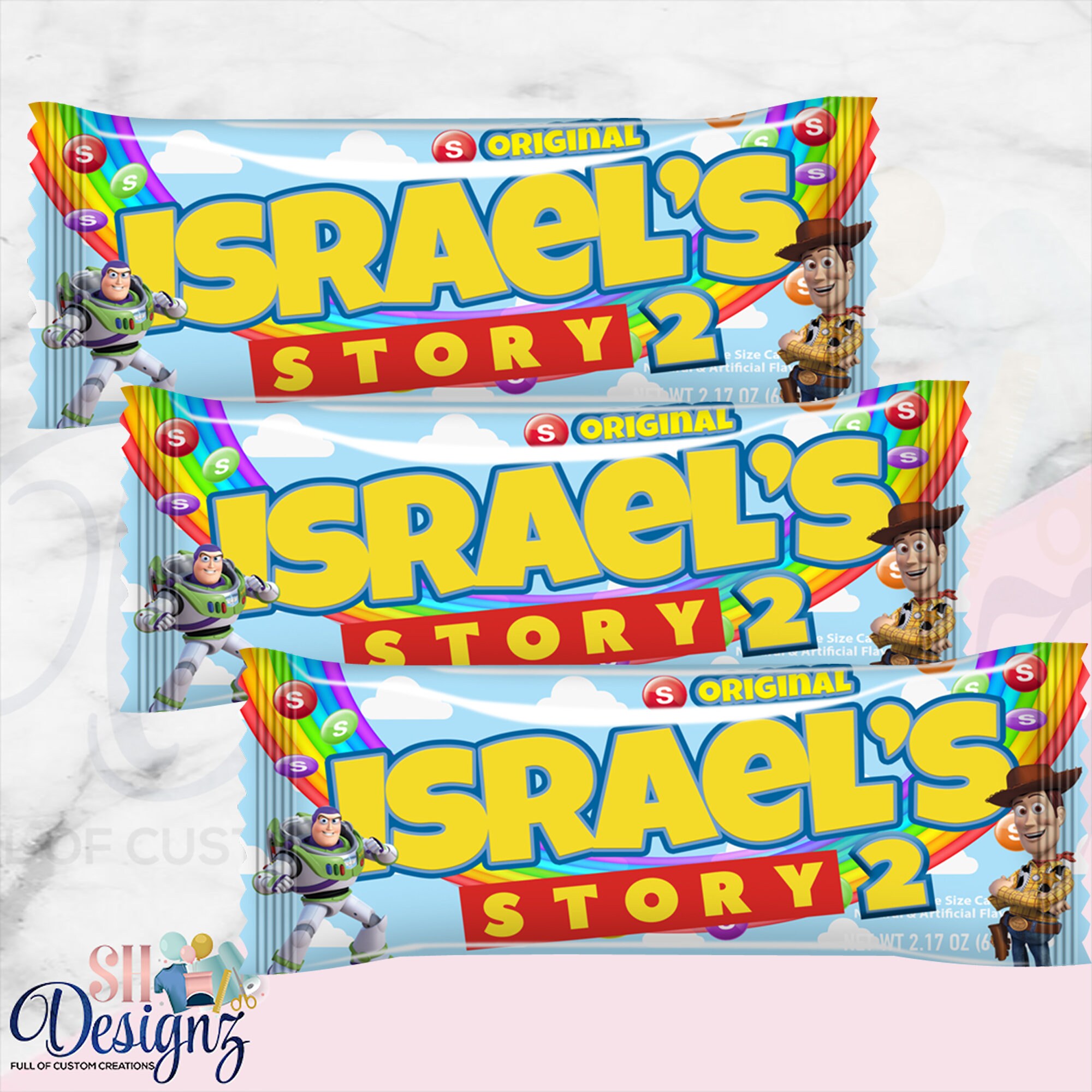 Toy Story Birthday Candy Favors Toy Story Birthday Party Toy Story Birthday Decor Toy Story Rainbow Candies