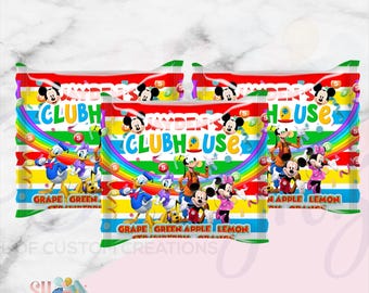 Mickey Mouse Clubhouse Birthday Party Rainbow  Candies, Mickey Mouse Party, Mickey Mouse Clubhouse Birthday Theme MINI