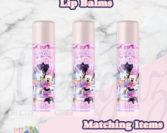 Minnie Mouse Bowtique Birthday Party Lip Balm Favors- Minnie Mouse Birthday -Minnie Mouse Party, Minnie Mouse Party Favor