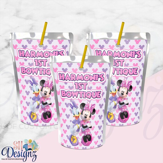 Minnie Mouse Bowtique Birthday Party Juice Labels, Minnie and Micky Mouse , Minnie  Mouse Party Favors Party, Minnie Mouse Party Favors - Etsy