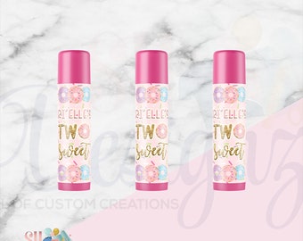 Two Sweet Lip Balm,  Two Sweet Party  -Two Sweet Birthday Party - Two Sweet Theme- Two Sweet Birthday Theme