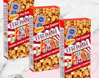 Circus Carnival Popcorn - Circus Party - Circus Birthday - Carnival Birthday Party - Circus Theme- Circus Birthday Theme