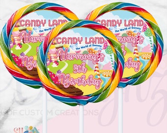 Candy Labels, Candy Lollipop Labels, Candy Birthday Party , Candy Birthday Party Labels,