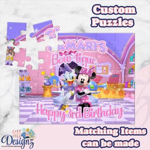 Minnie Mouse Bowtique Birthday Puzzles | Minnie Mouse Bowtique  | Minnie Mouse Bowtique Birthday  | Minnie Mouse Bowtique Party Favors