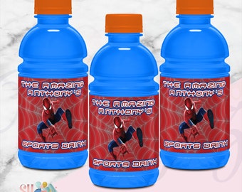 Spiderman Birthday Party Sports  Labels, Spiderman Party, Spiderman Birthday Juice Labels