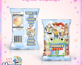 Sachets de chips pour fête d'anniversaire Toy Story 5 (numériques)