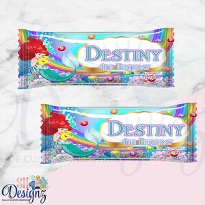 The Little Mermaid Birthday Candies, The Little Mermaid Birthday,  The Little Mermaid Birthday Party Rainbow Candies