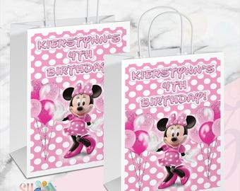 Minnie Mouse Gift Bags - Minnie Mouse Party - Minnies Boutique Birthday Party - Minnie Mouse Birthday Theme, Minnie Mouse Party Favor