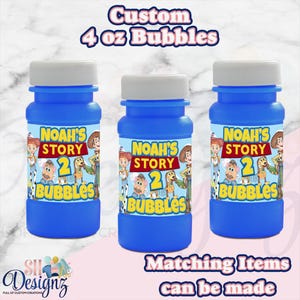 Toy Story Bubble Labels: Buzz Lightyear, Woody, Pizza Planet