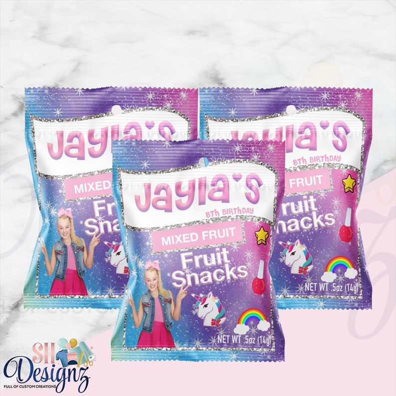 Jojo Jojo Siwa Birthday Candy Treats Jojo Siwa Party FS Jojo Siwa Birthday Party Favors