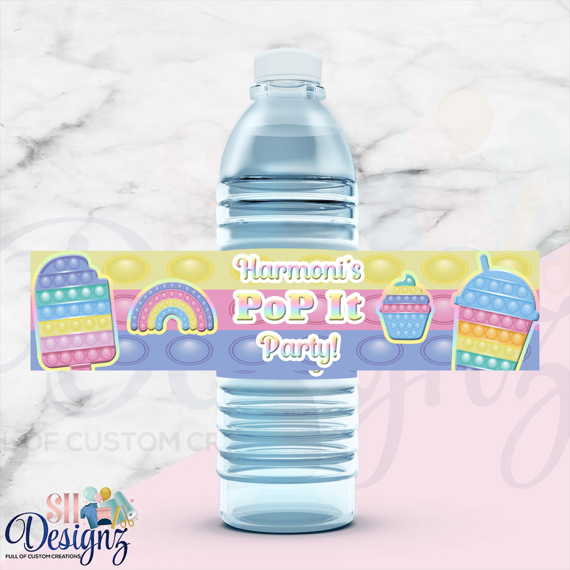 Pop It Party Water Bottle Labels, Pop It Labels, Pop it Party , Fidget it  Party, Pop it Birthday Party