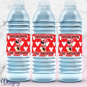 Minnie Mouse Birthday Party Water Labels, Minnie and Micky Mouse , minnie mouse party favors Party, minnie mouse party favors