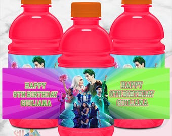 Zombies 3 Birthday Party Sport Drink Labels, ( Digital)