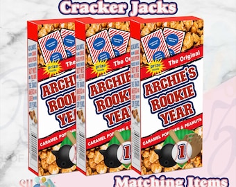 Baseball Cracker Jack Popcorn Party Favors ( digital)