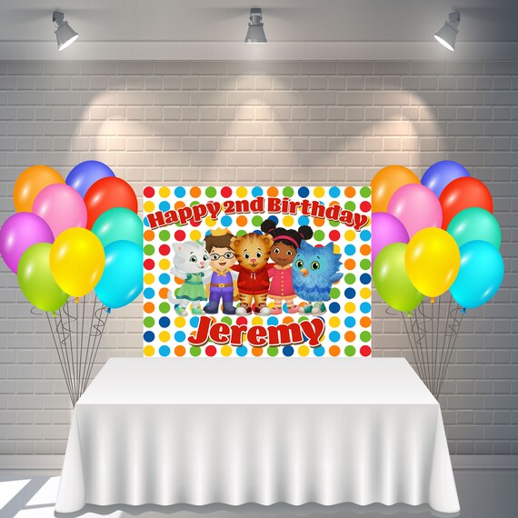 Daniel Tiger Table Backdrop Daniel Tigers Neighborhood Etsy